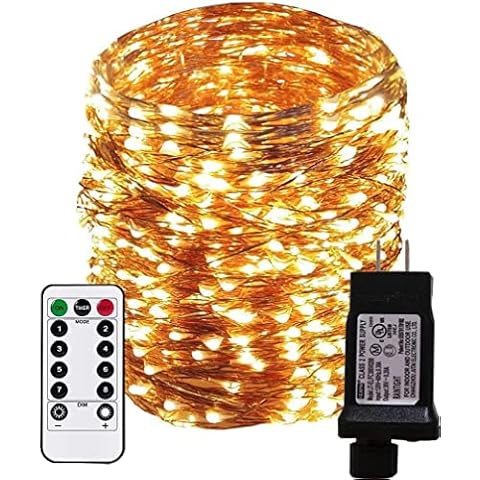 Dreamworth Dimable Led String Lights Plug in Fairy Lights, 333Ft/100M 1000 LEDs Copper Wire String Lights with 8 Modes and Timer,UL Listed, Ideal for Indoor, Outdoor, Christmas (Warm White) Cover