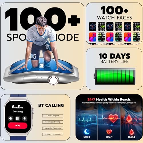 Image of PunnkFunnk Smart Watch & Kids Calling Smart Watch Combo, 1.83 inch HD Fitness Watch with Bluetooth Calling + Kids Camera Smartwatch with Games, Heart Rate, SpO2, Sleep Monitor, Boys & Girls