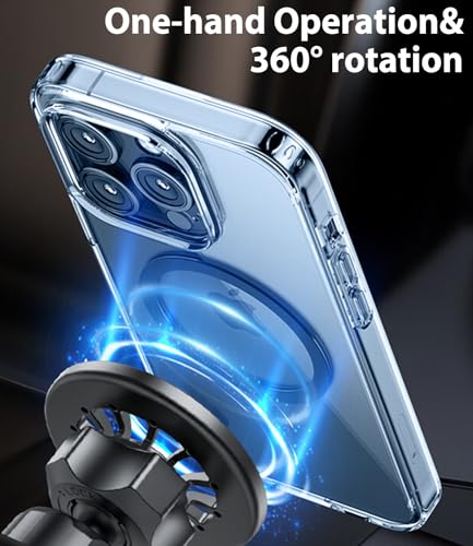 KUCOK Honda Civic Phone Mount for MagSafe, Exclusive Fit for Honda Civic 2016-2021, Fit for MagSafe iPhone 16/15/14/13/12/Mini Series, Super-Strong Magnet for Air Vent Honda Civic Accessories Holder