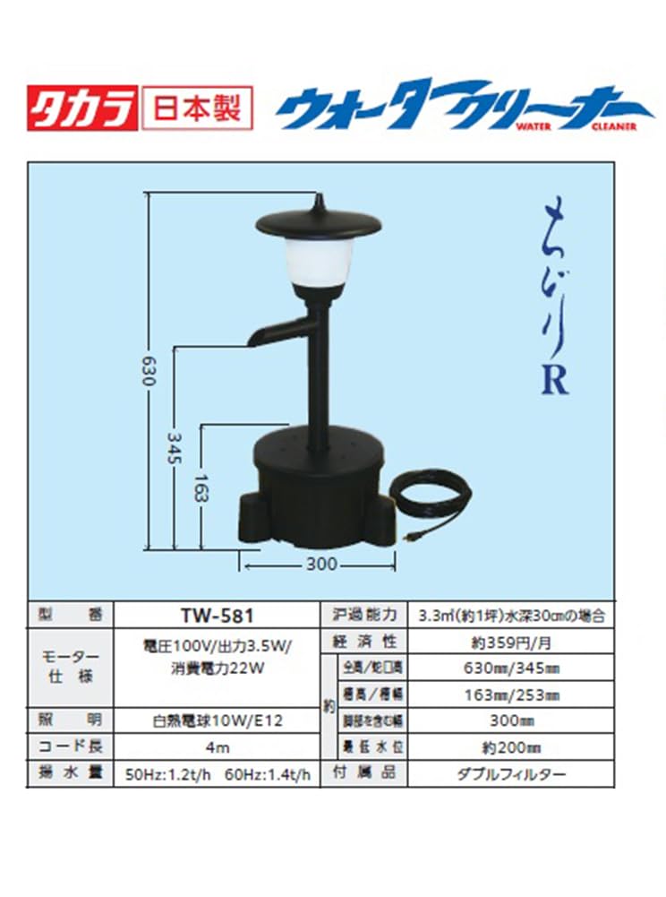 Amazon.co.jp: タカラ工業 タカラ ウォータークリーナー 【ちどり R