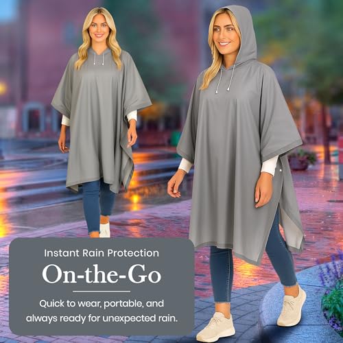 REDSTAR 2 Pack of Rain Poncho Waterproof Adult Raincoats - Waterproof Rain Coats for Men or Ladies Raincoat - Reusable Waterproof Poncho Festival Accessories - Waterproof Ponchos Adults Rain Coat - Image 6