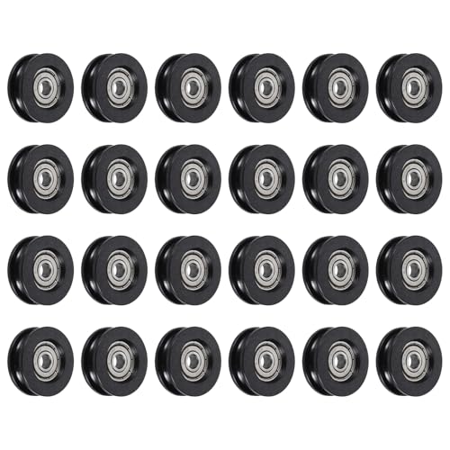 Rodamiento con ruedas QUARKZMAN tipo U de 6mm para reparar puertas correderas de armarios