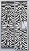 Darice 4 Panels Locker Lookz Wallpaper, Black and White Zebra