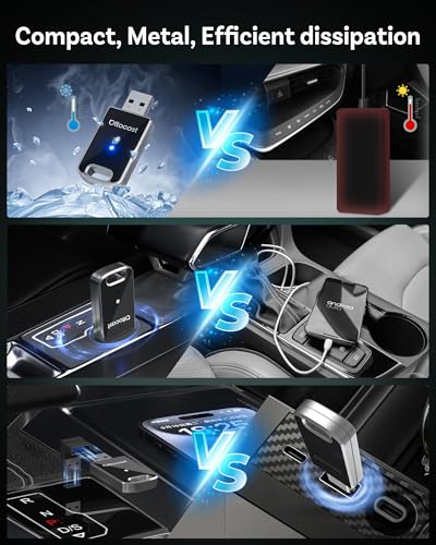 OTTOCAST Mini Edge 2025 Wireless Carplay Adapter & Android Auto Wireless Adapter for Apple iPhone Samsung Android Phone 2-in-1, USB Car Accessories, 5 GHz Wi‑Fi Bluetooth 5.0 Voice Control Plug & Play - Thumbnail 3