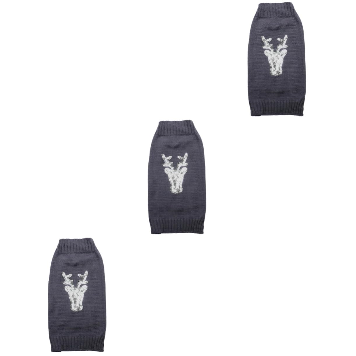 BESPORTBLE 3 Pezzi Maglione Natalizio con Motivo A per Cani Caldo Indumento per Animali Domestici per Cani Maschi E Femmine Adorabile Abbigliamento per Cuccioli Taglia M