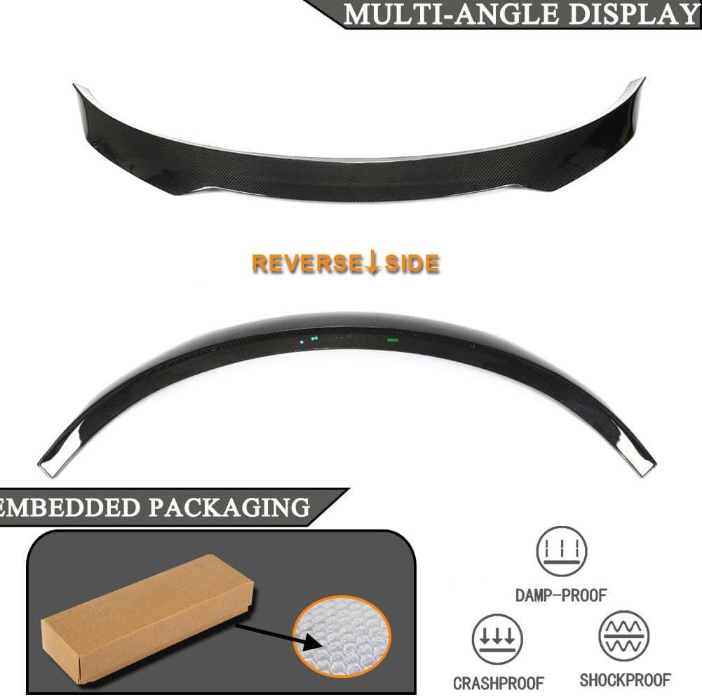 Model Y Carbon Fiber Rear Trunk Spoiler for Tesla Model Y 2019-2021 Sport Utility 4-Door Rear Boot Lid Duckbill Highkick Wing Spoiler Lip Factory Outlet