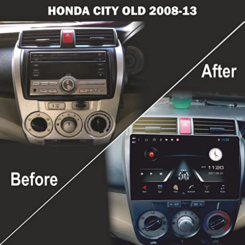 Image of 10 inch Android Car Stereo for Honda City (2008-2013) | 2GB RAM /16GB ROM | WiFi | GPS | Steering Wheel Control | Full HD Gorilla Glass Display | Bluetooth | Reverse Camera | 1-Year Warranty