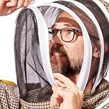 Sting Stopper: Beekeeping Veil - Replacement Round or Fencing Style, Universal Fit for All Suits & Jackets, 3-Layer Mesh for Maximum Sting Protection, Olive Green