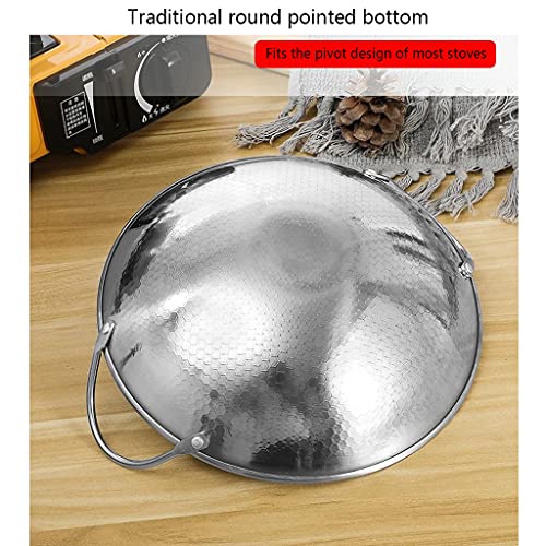 Wok de acero inoxidable con fondo redondo de 22.5 cm miniatura 6