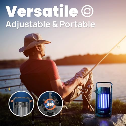 Lampe à moustiques rechargeable 4 en 1 avec éclairage polyvalent