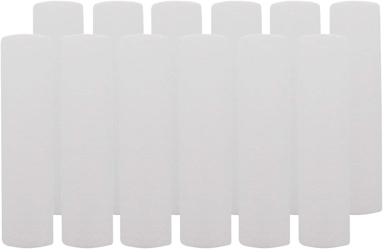 Tier1 10 Micron 10 Inch x 2.5 Inch | 12-Pack Spun Wound Polypropylene Whole House Sediment Water Filter Replacement Cartridge | Compatible with Pentek P10-10, Hydronix SDC-25-1010, Home Water Filter