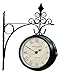 Price comparison product image The Garden & Home Co. Kensington Station Clock, Metal, Black, 10x26x30 cm