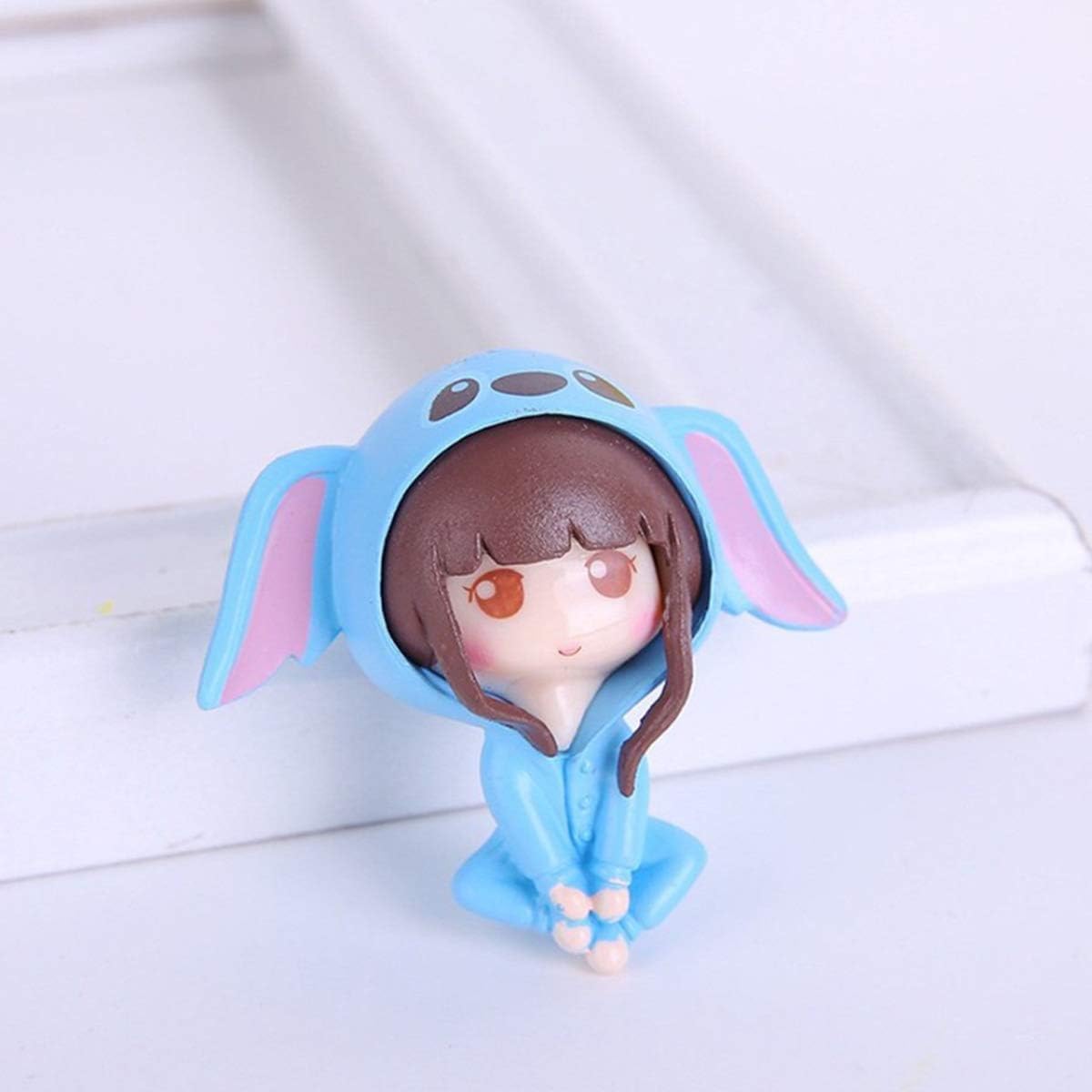 2 Pcs Kawaii Girls Toys Figurines Playset Cake Topper, Garden Cake Decoration, Miniature Fairy Garden Decoration 1_AB 4