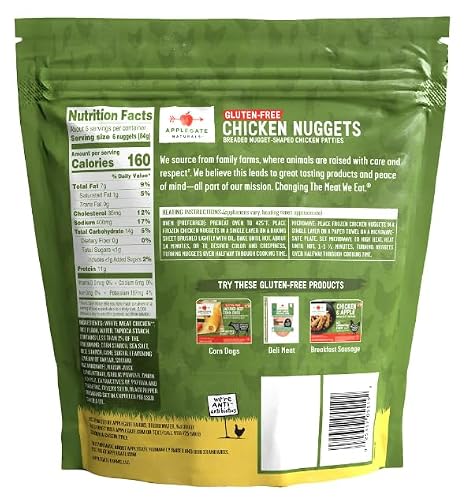 Salutem Vita - Applegate Natural Gluten Free Chicken Nuggets, 16oz, Resealable Bag - Pack of 3 - Thumbnail 3