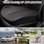ACBAGI Adult Car Booster Seat for Driver, Driving Seat Cushion,Comfort Memory Foam Car Seat Cushion for Height, Seat Cushion for Car,Office Chair and Home Chair (Black A) - Image 6