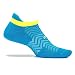 Feetures! Men's High Performance Cushion No Show Tab, Hawaiian Blue, Sock Size:10-13/Shoe Size: 6-12
