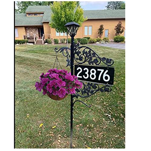 Mynse Flo Artificial Flower Hanging Basket For Home Market Outdoor Decoration Hanging Silk Flowers Basket With Artificial Azalea Flowers Purple (Big Basket And Artificial Flowers) Flo #TOP1