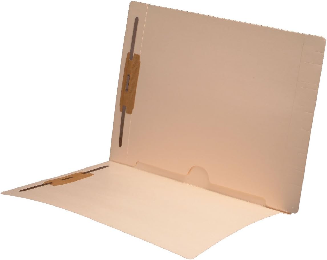 11 pt Manila Folders, Full Cut End Tab, Letter Size, Full Open Bottom Back Pocket, Fasteners Pos #1 & #3 (Box of 50)