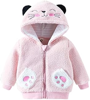ROSEBEAR Baby Girls Boys Fleece Coat Hoody Infant Jacket Zip up Hooded Sweatshirt Newborn Warm Pullover Winter Outwear
