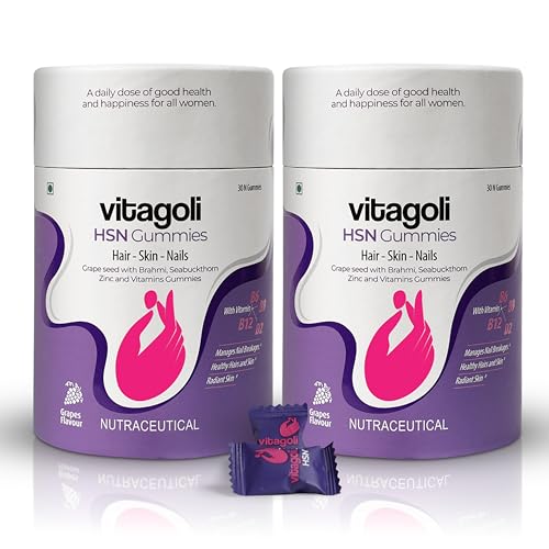 Image of Zero Sugar Biotin Hair Nail & Skin Gummies | 60 Days Pack | Ketricho, Sea Buckthorn, Grape Seed, Brahmi & Multivitamins | Supports Stronger Hair, Glowing Skin & Healthy Nails