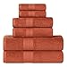Superior Eco-Friendly 100% Ringspun Cotton, 6 PC Towel Set-Copper