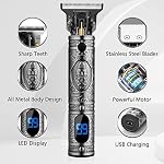 AMULISS Professional Trimmer Mens Hair Clippers, Zero Gapped Cordless Beard Barber Set & Grooming Kit Rechargeable LED Display for Men, Gift for Men - Image 2