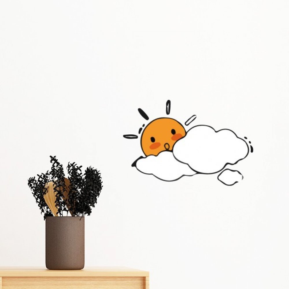 Papier peint amovible sticker météo nuage pour masquer les imperfections murales