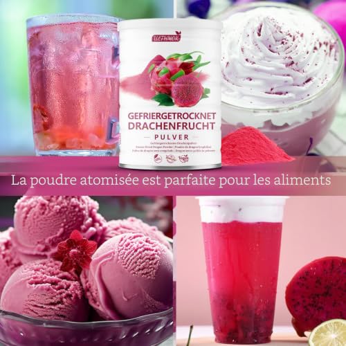 ULTHMOK Poudre de jus de pitaya premium 450g – Poudre de pitaya séchée par atomisation, Sans sucre ajouté, 100% naturelle & sans additifs – vue 6
