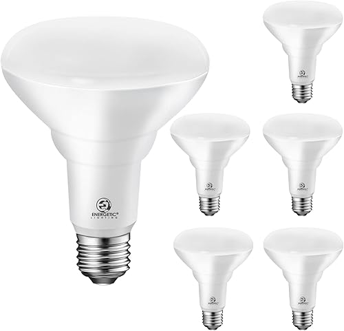 Energetic - Bombillas LED empotrables BR30, equivalente a 85 W, regulables, blanco suave, 2700 K, luces de inundación para interiores para latas