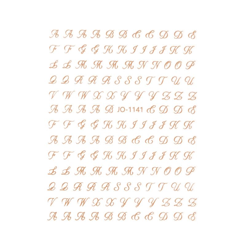 Amazon.co.jp: ネイルシール アルファベット 筆記体 82-642-1141