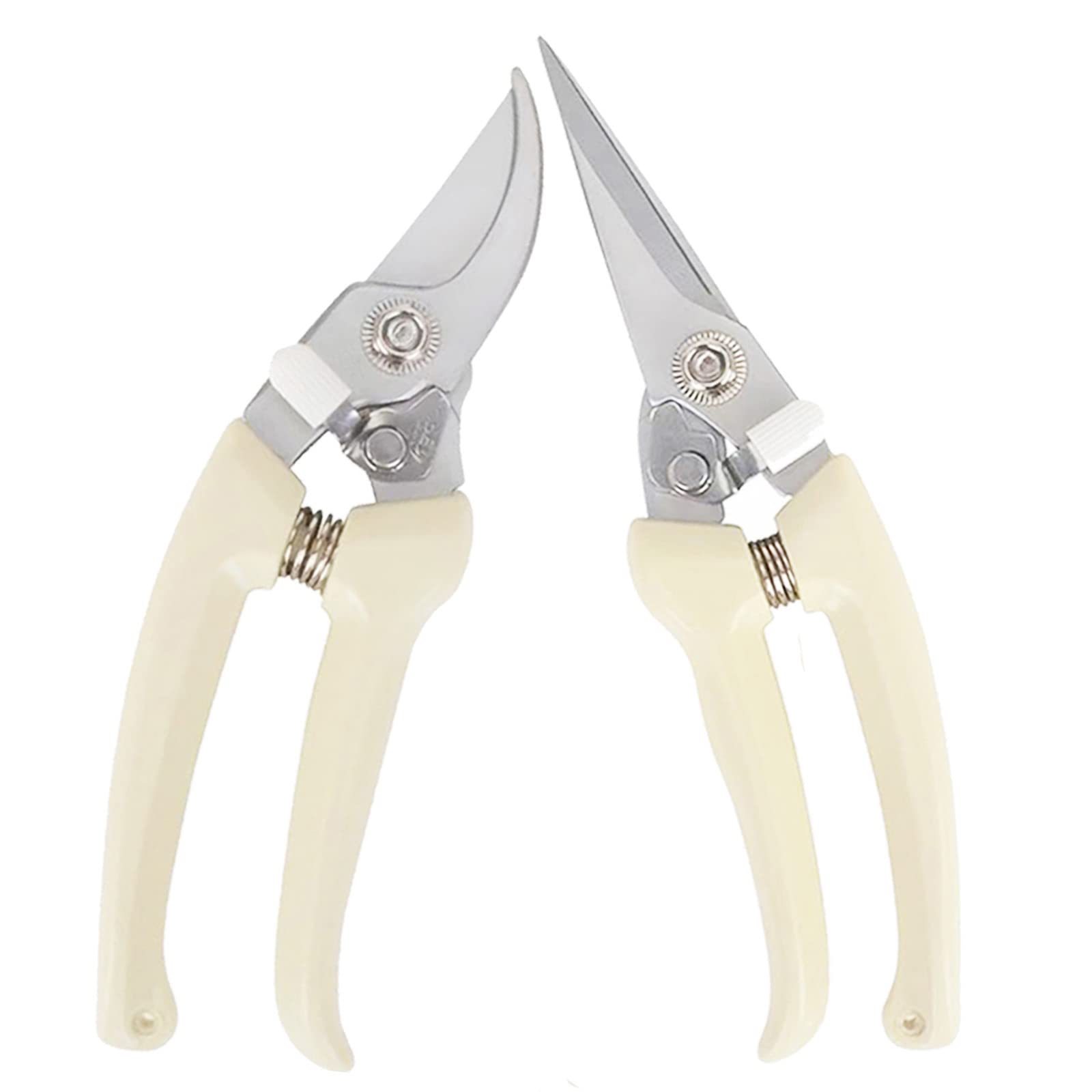 Pruners, pruning shears heavy duty, premium garden scissors for hedge, bonsai, floral, small stem, orchard and vegetable pick, upgraded, gardening tools anvil snips, plant clippers 2 pack