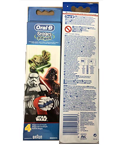 Braun Oral-B Stages Power Lot de 4 têtes de brosses à dents Star Wars