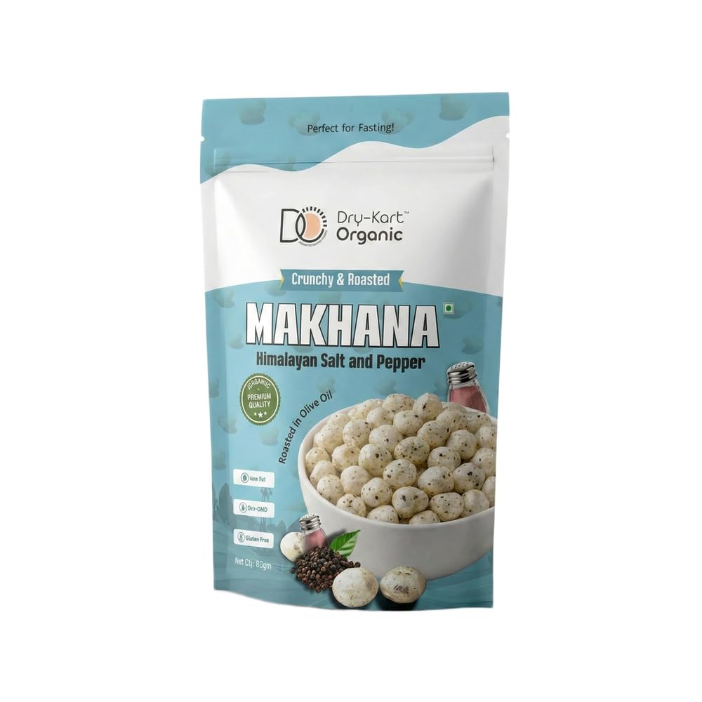 Roasted Makhana – Salt & Pepper | Crunchy Healthy High Protein Fox Nuts Superfood Snack | Ready to Eat Light Crispy Namkeen | Pack of 1-picture-14