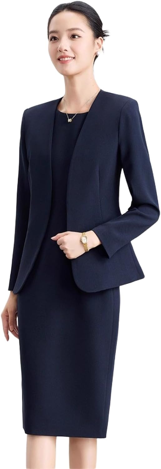 Spring Fall Blazer and Skirt Set Women's Office Business Suit