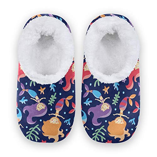 TropicalLife JNlover - Pantuflas de sirena con diseño de estrella de mar para mujer y hombre,...