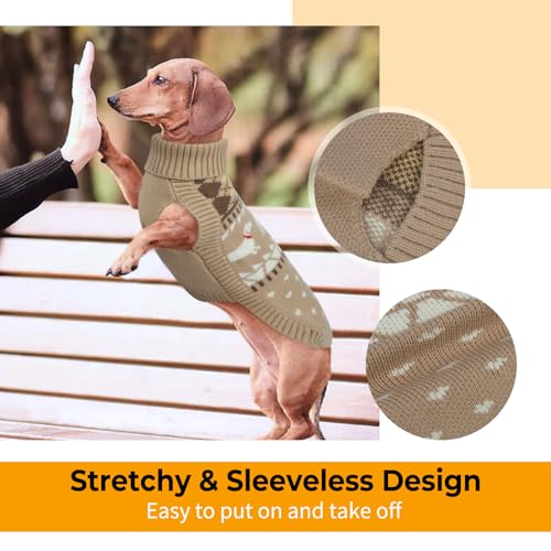 Lelepet Dachshund Sweater Turtleneck Dog Sweaters for Small Dogs (XS-XL) by LeLePet - Used condition - Image 4