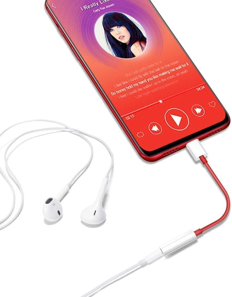 USB C Earphone Adapter Headphone Audio Jack Port Converter Compatible with Motorola Edge (2024,2023,2022)/Edge Plus (2023,2022), 3.5mm Female to USB C Male Adaptor Mic Support