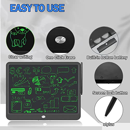 大画面の電子メモ帳、15インチのデジタル付箋、高輝度、電子パッド、ロック機能付き、電池交換可能、筆談ボード、LCD電子メモ帳、ペン付きパネル、消去ロック機能付き、学習、描画ボード、伝言板、会議用、家庭用、ギフト商品