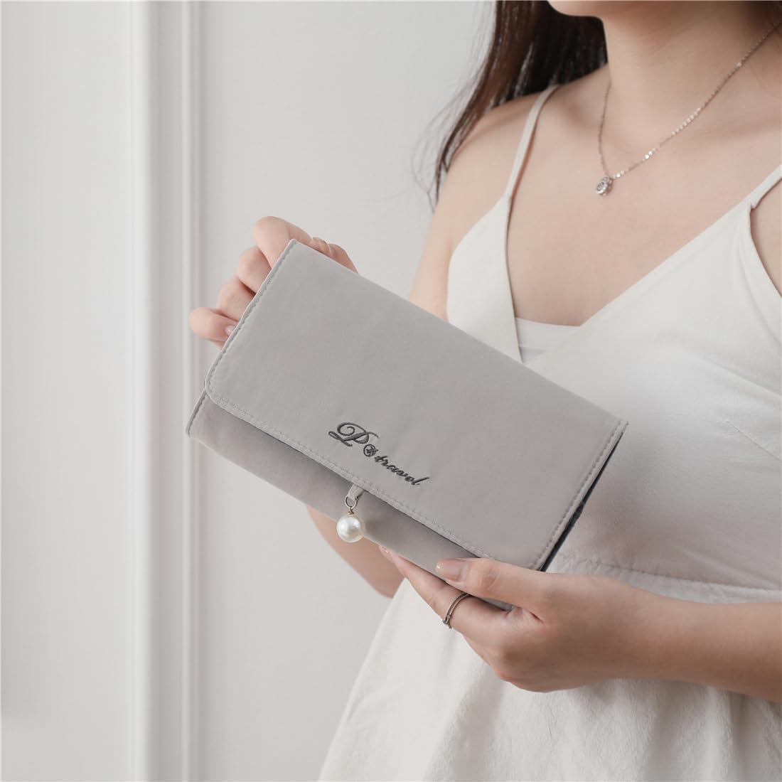 VanFn Jewelry Rolls & Cosmetic Bags, Travel Jewelry Organizer Roll, Travel Toiletry Bag for Girls Make Up Bag Brush Bags P.Travel Series