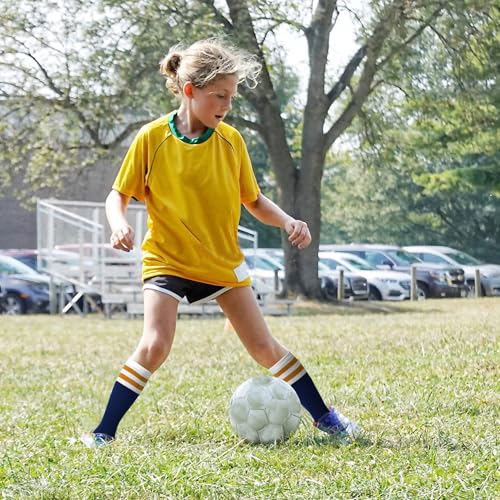 Girls Knee High Socks, Cotton Long Tube Socks for Toddler Boys Girls (1-12 Years) 3 Pairs3