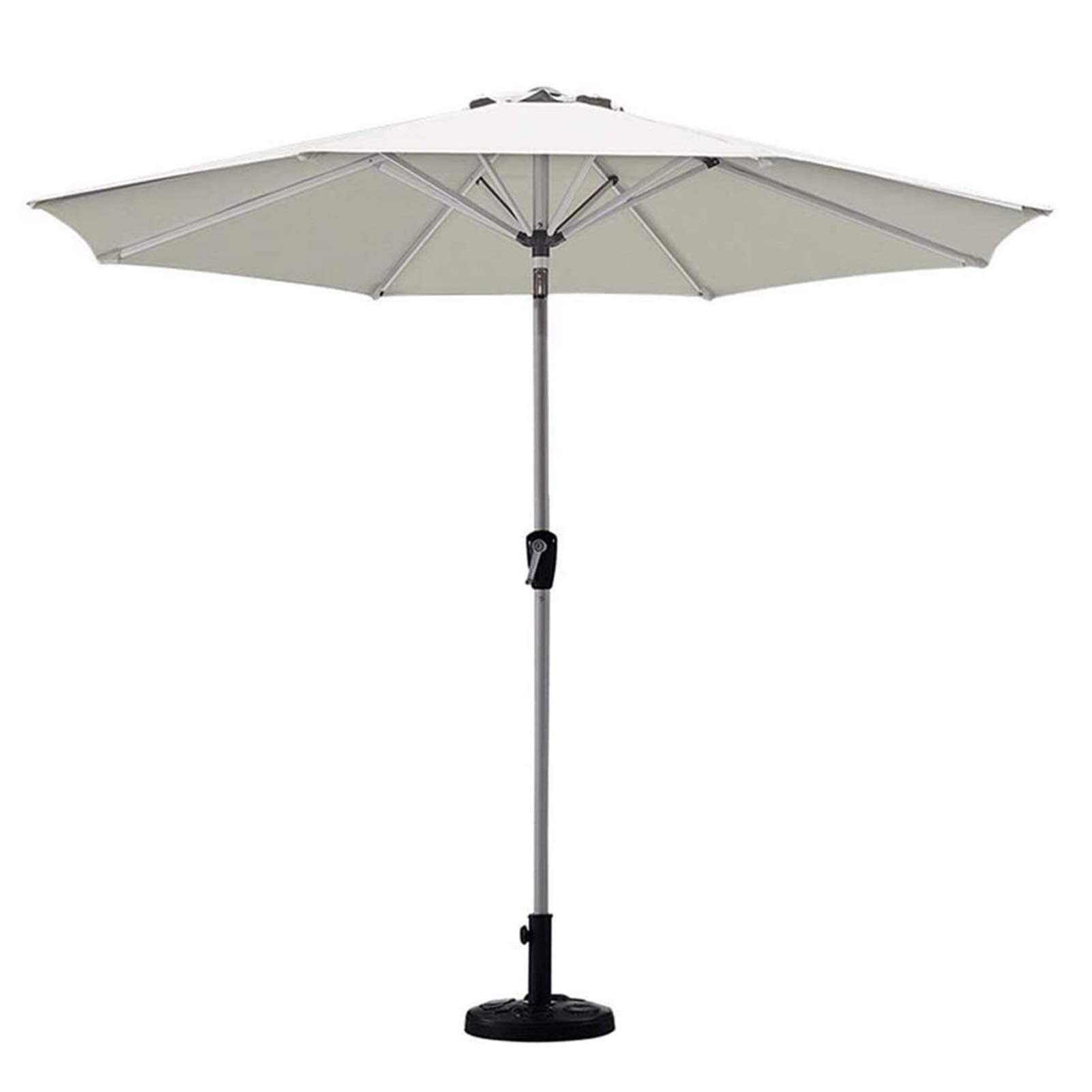 HCZKIUJY Outdoor Garden Parasols White Garden Parasol 2.7M, Outdoor Sun Shade Umbrella With Crank HandleTilt Function, For Beach Pool Patio, Sunshine Protective