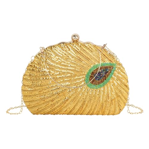 Image of Women Seashell Evening Bag Purse Mermaid Chain Strap Clutch Handbag Shoulder Bag | Seashell