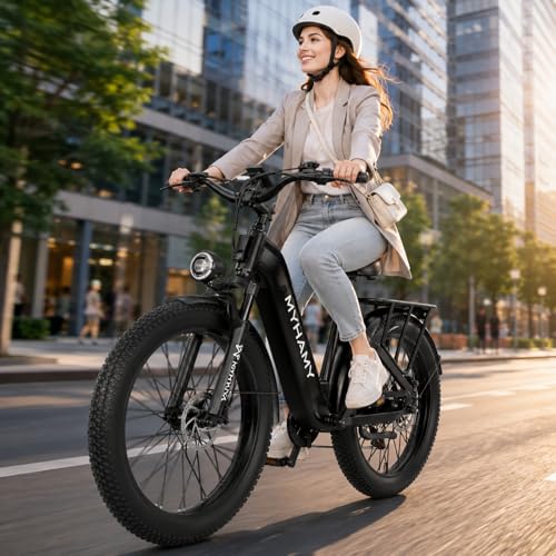 2000W Peak Electric Bike for Adults, High Speed Ebike with 48V 18Ah Removable Battery, Up to 30-60 Mile Range, 24" Fat Tire Full Suspension E-Bike for Off-Road Commuting