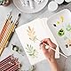 20 Pack Handgefertiges Weißes Büttenpapier Blanko, Aquarellpapier Dickes 300 GSM, Baumwoll-Aquarellpapier, Für GrußKarten DIY, Gemälde, Briefe, Schreibwaren, Student, Anfänger - 15.2 X 10.2 cm