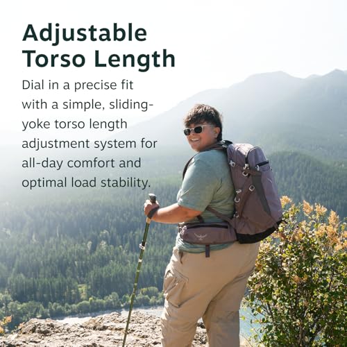 Image of Osprey Sportlite 25L Lightweight Hiking Backpack for Men and Women - Everyday Hiking Bag - Travel Daypack, Raven Black, Extended Fit