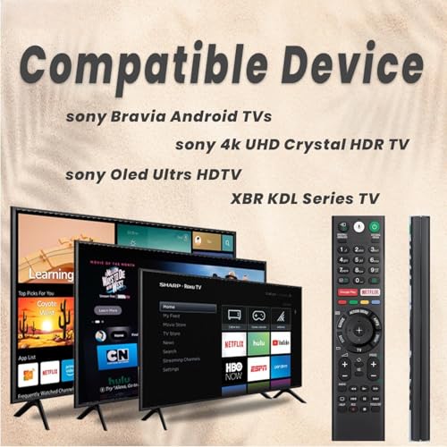 Image of KPDP Original Voice Replacement Remote Compatible For Sony-TV-S And Bravia-Tvs - Compatible With All Sony 4K UHD LED LCD HD Smart TV-S So-Ny-TV-S And Bravia-Tvs, Black