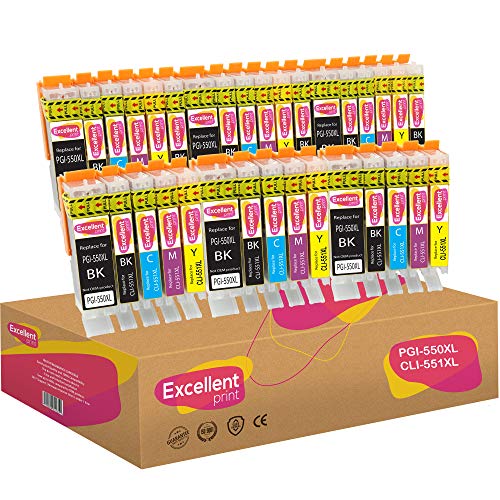 Excellent Print PGI-550XL CLI-551XL 550 551 Compatible Cartuchos de Tinta para Canon Pixma iP7250 iP8750 iX6850 MX925 Cover