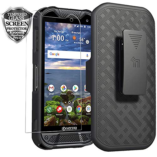 Kyocera Duraforce Pro 2 Case, Ailiber E6910 Holster With Screen Protector, Swivel Belt Clip, Kickstand Holder, Shock Proof Pouch Slim Shell Slide Cover For Verizon Kyocera Dura Force Pro2 - Black #TOP5