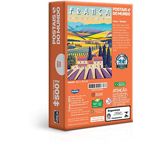Postais do Mundo: França - Bordeaux - Quebra-cabeça Nano - 500 peças - Toyster Brinquedos