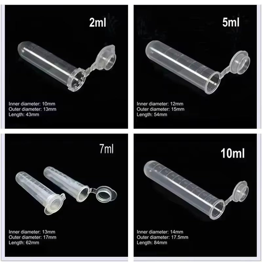 Laboratoryjne probówki do wirówek wielokrotnego użytku z tworzywa sztucznego 0,1–15 ml do PCR i eksperymentów na próbkach(5mlx100pcs)